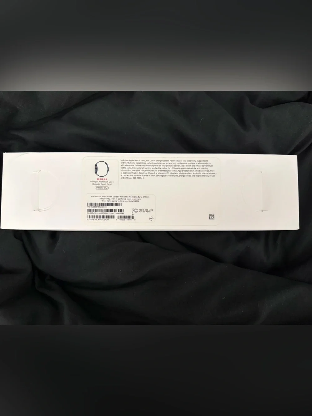 BRAND NEW Apple Watch Series 8 41mm Midnight Aluminum, Sport Band S/M, Cellular